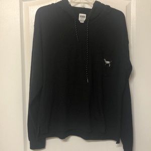 PINK long sleeved lightweight hoodie size Large